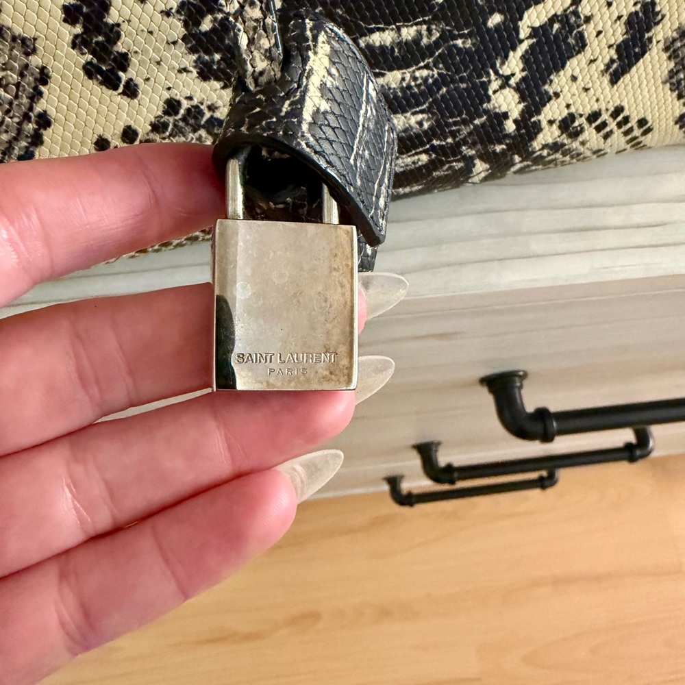 Rare Saint Laurent python embossed sac de jour in… - image 6